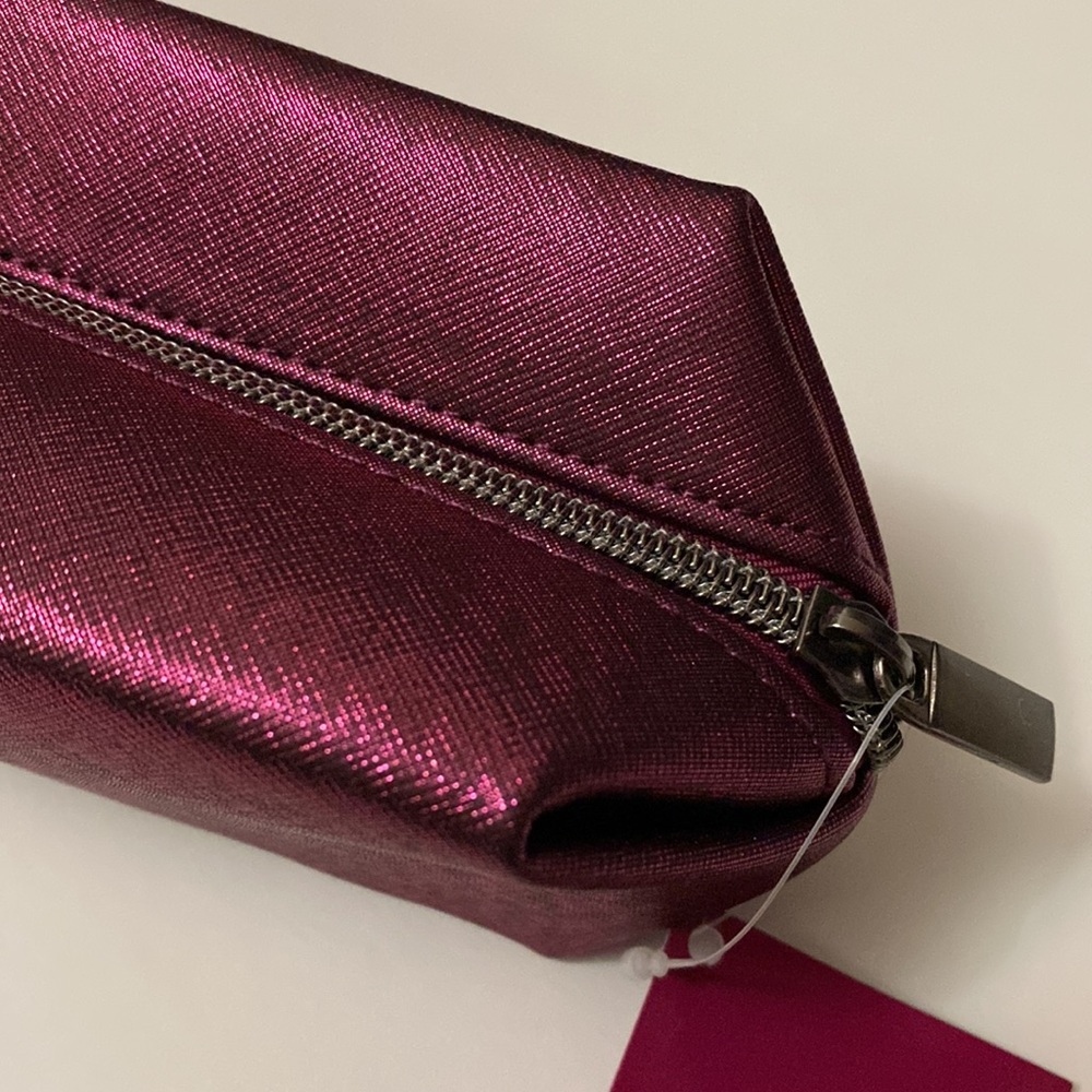 Ulta beauty beautiful burgundy/raspberry makeup bag. - Picture 2 of 3